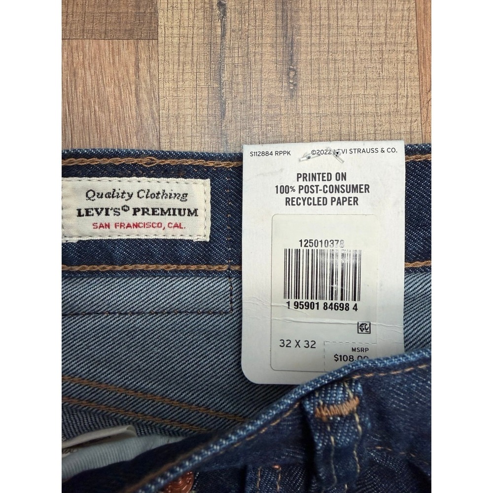 Levi's 501 Original Fit Jeans 32x32 Dark Wash Button Fly NWT - Picture 6 of 10